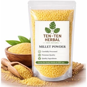 Millet Powder | Gluten-Free Flour | Natural Grain Powder for Baking, Cooking, Smoothies