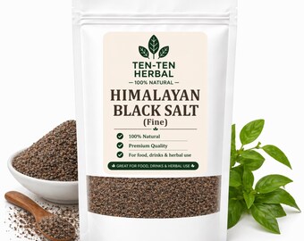Sal negra del Himalaya (fina) / Kala Namak / Sabor a huevo vegano / Sal para cocinar