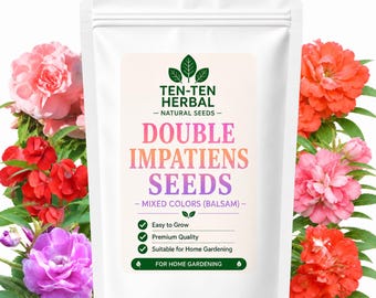Dubbele Impatiens-zaden gemengde kleuren | Tuinbalsembloem | Makkelijk te kweken eenjarig