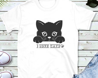 Camiseta de gato, regalo personalizado, regalos para amantes de los gatos, camiseta divertida de gato, catlovers, amor por los gatos