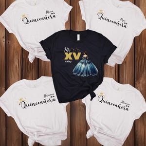 Mis Quince Squad TShirt, Personalisiertes Quinceañera Tshirt, Quinceañera Geschenk TShirt, 15. Geburtstag TShirt, Süßes 15 Geschenk T-Shirt, Crew Tshirts