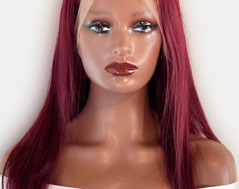 Perruque Lace wigs LINDA 99J# STRAIGHT 18 pouces 200% Density Human Hair,beauté, extensions de cheveux, cheveux naturels, cheveux remy