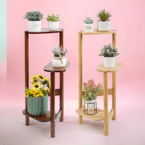 Three Tier Plant Stand, Plant Pot Holder, Corner Plant Shelf, Display Rack for Garden, Balcony and Bedroom