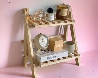Adjustable Wooden Bookshelf - Plant Pot Holder - Stationery Organizer -Kitchen Utensils Holder - Spice Rack