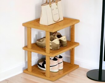 Étagère à chaussures d'angle, Étagère à chaussures multi-niveaux, Support pour pots de fleurs, Rangement dans l'entrée