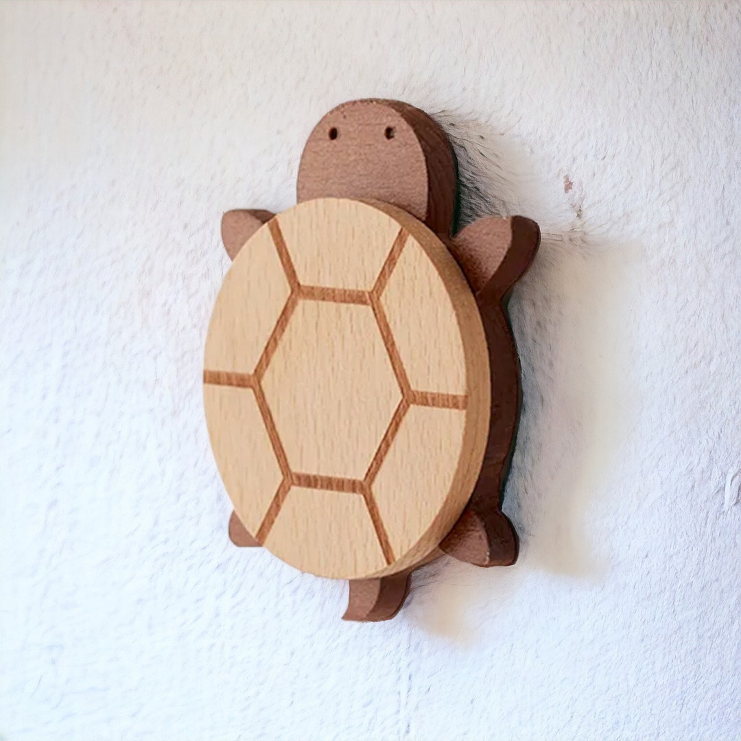 Sea Turtle Wall Hook Wooden Coat Rack, Modern Home Decor Wood Furniture ...