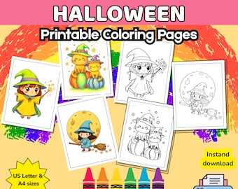 Halloween Coloring Book | 36 Creepy and Cute Designs | Spooky Ghosts, Pumpkins & Cute Monsters| | Fall Activity for kids