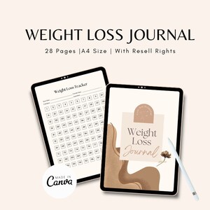 Digitale fitnessplanner | Gewichtsverliesdagboek | Gewichtsverliestracker | Trainingsplanner | Maaltijdplanner | OUR Gewichtsverlies Tracker Canva