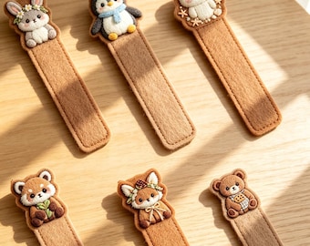 Handmade Wool Felt Animal Bookmark, Custom Personalized Page Marker, Cottagecore Book Lover Gift