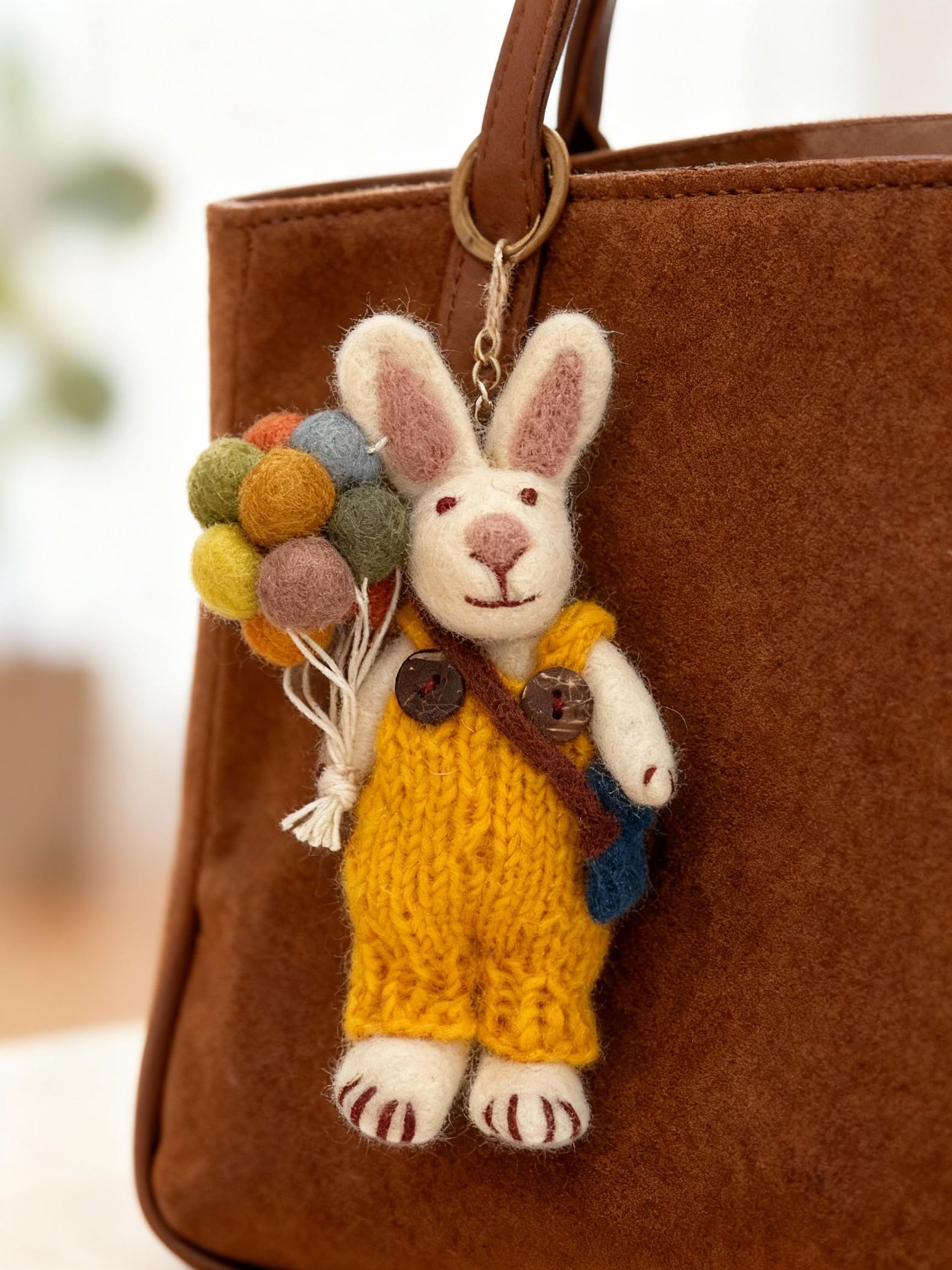 Adorable Handmade Rabbit Keychain Set, Multiple Bunny Designs for Bag ...