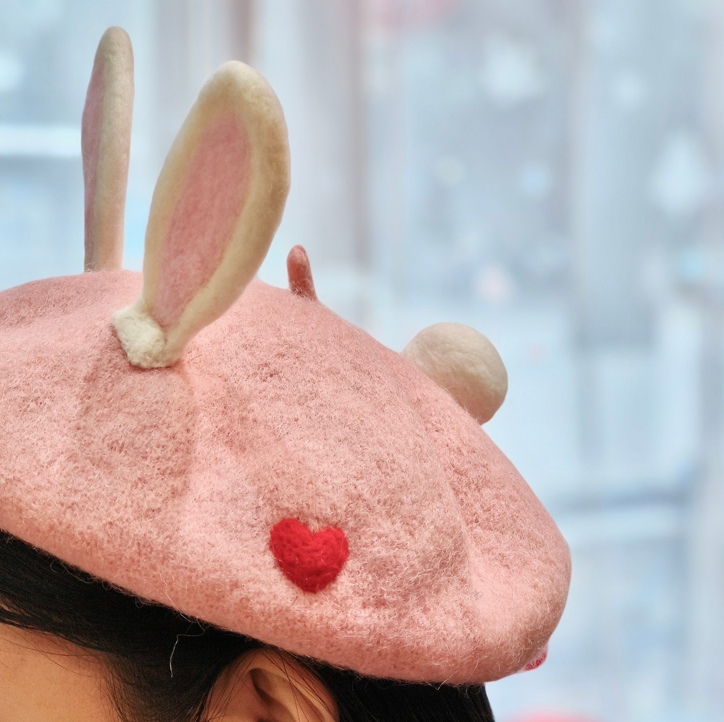1389 Individual Handmade Bunny Hat Women Teens Beret Wool Felt Cartoon Rabbit Beret - Etsy main image 4