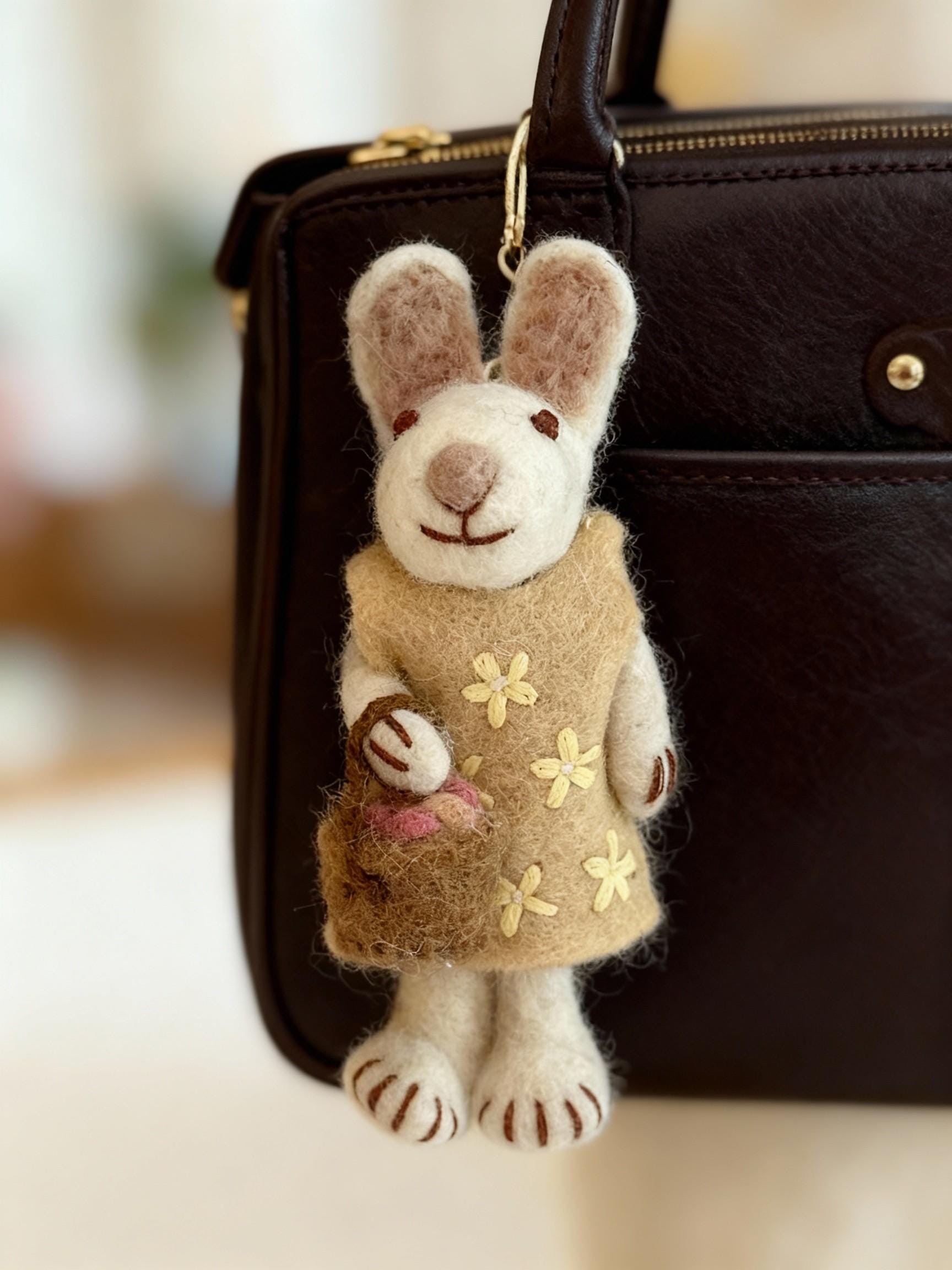 Coach Keychains Rabbit Adorable Handmade Rabbit Keychain Set, Multiple Bunny Designs for Bag ...