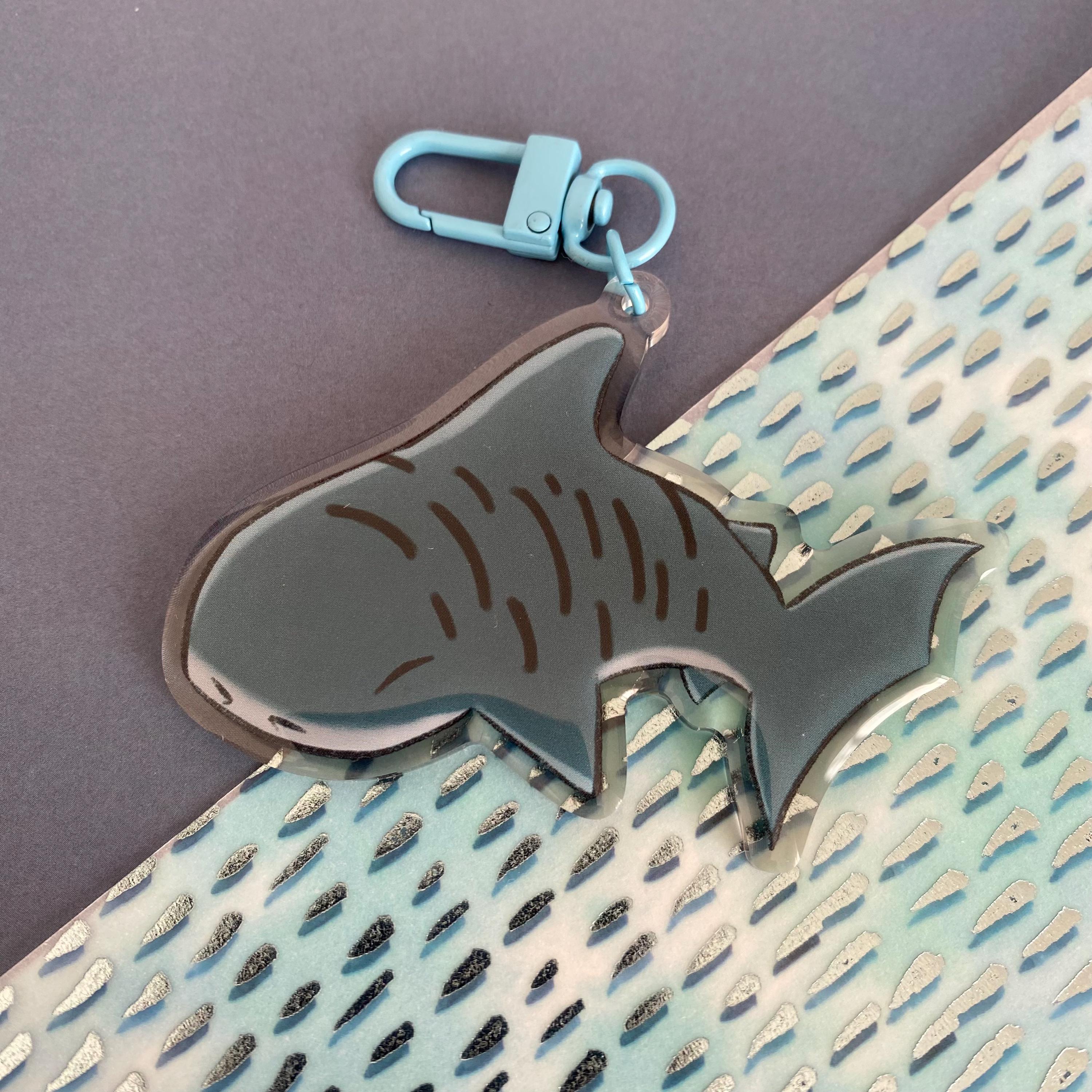 Porte-clés Fait Main Aux Imprimés Animaux (zèbre, Tigre) - Couleur Bleu Et Noir - Création Artisanale US