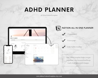 ADHD Notion Planer Vorlage | Produktentstehung & Selbstfürsorge (Digitaler Download)