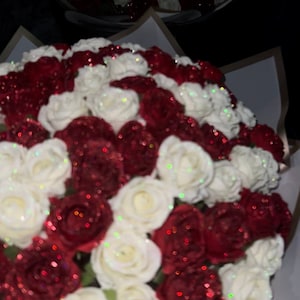 PREORDER Glitter Rose Bouquet Glitter Roses 100 Roses 50 Roses bouquet Valentine's Day image 4