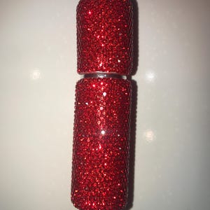 Botella de spray para perfume Bling con destellos de rosa, cristal de lujo, diamantes de imitación, brillante, para viajes, portátil, maquillaje, accesorios, belleza, atomizador