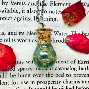 Moon Child | Good Luck & Fortune Spell Jar Necklace | Potion Spell Jar Necklace | Fortune | Prosperity | Good Luck amulet