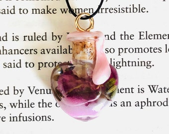Beauty & Attraction Spell Jar Necklace | Glamor Spell