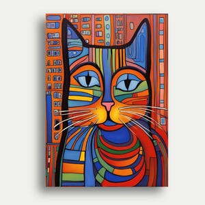 Wall art cat poster - Original art print - High quality cat pictures for your living room - Free shipping