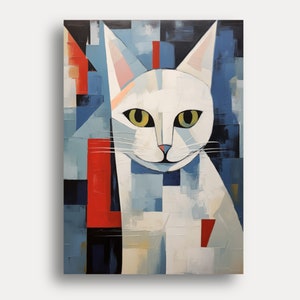 Poster with cat - Original art print - High-quality wall art with cat for your living room - Free shipping