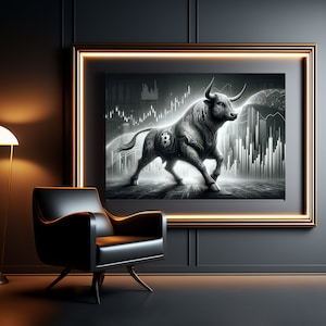 Crypto Bull Run Art Canvas Print - Crypto Wall Art - Crypto Art - Crypto Home Decor - Crypto Wall Art Print - Bullrun Art