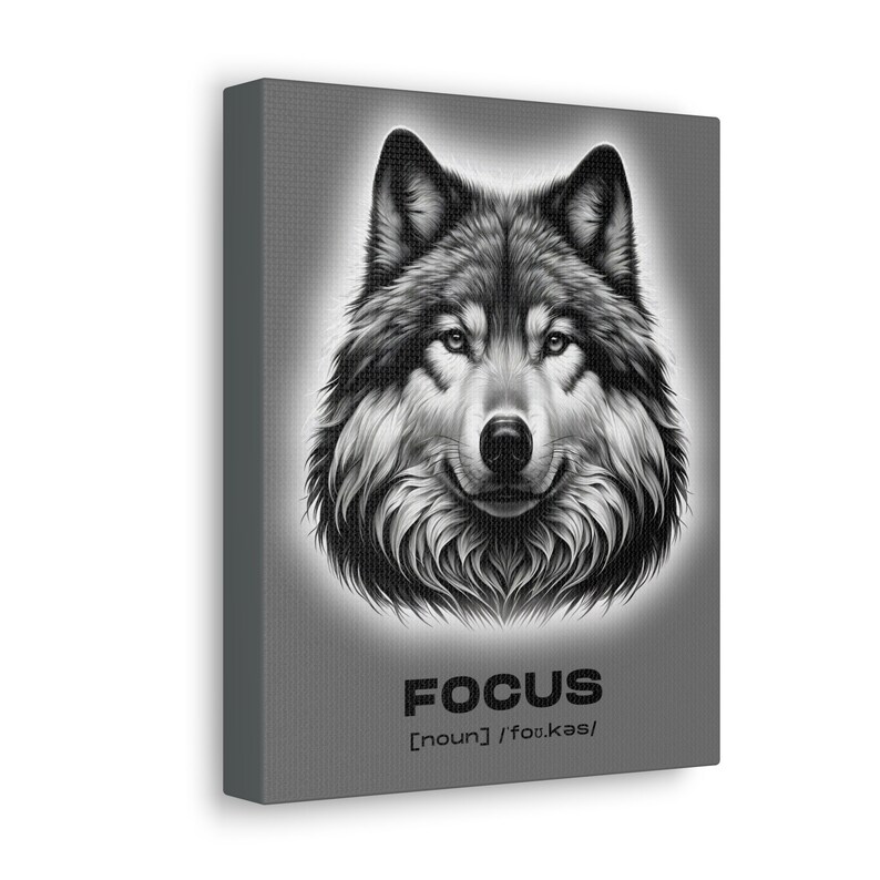 Focus Wolves Focus Wolf Art Canvas Print - Mindset Wall Art - Mindset Canvas Art ...