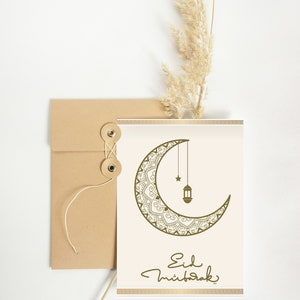 Cartolina dell'Eid Mubarak. Regalo busta