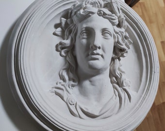 Busto Romano Griego Regalo Deco Hombres Estatua Figura Relieve Modelo 3 D Roma Antigua Regalo Hogar DENTRO exterior Modelo Arte Albasta Yeso 45 cm