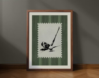 Vintage Golf Club Print: Retro Sports Wall Art (Digital Download