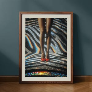 Retro Zebra Heels - Disco Glam Legs Wohnzimmer Wand Kunst (Digitaler Download)