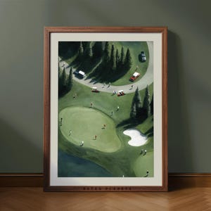 Golfers Wall Decor Vintage Sports Poster | Retro Golf Abstract Art | Gift for Golf Lovers, Golfer Digital Print, Modern Outdoorsy Wall Decor