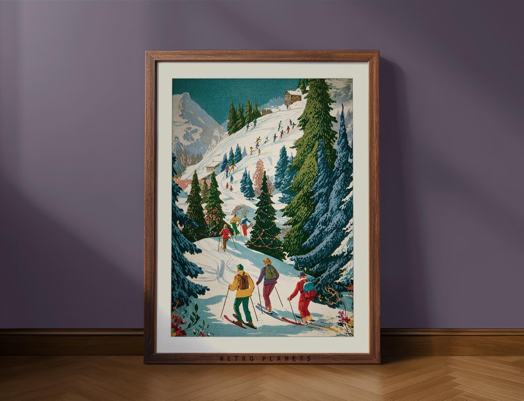 Retro Ski Poster – Vintage Après Ski Lodge Art (digital Download) - Etsy