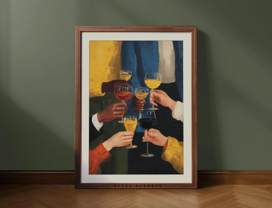 Cheers Printable Art – Stylish Bar Cart Wall Decor, Cocktail Bar Art ...