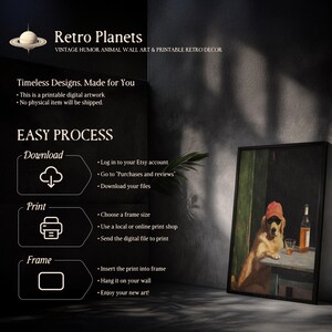 Digital download kitchen wall art mockup showing print and frame