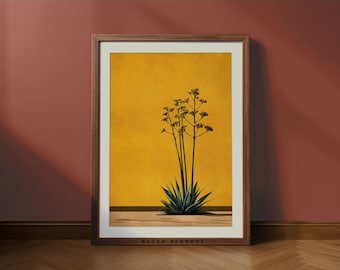 Vintage Agave Desert Print: Rustic Southwestern Botanical Art (Digital Download