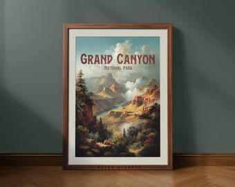 Vintage Grand Canyon National Park Poster: Arizona Travel Print (Digital Download)