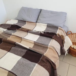 Woolen cozy plaid made of merino wool 200х220 cm
