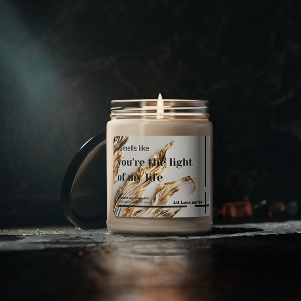 Lit Love series: Punny Phrases for Your Significant Other Candle, perfect gift for loved one, partner. anniversary gift, birthday gift