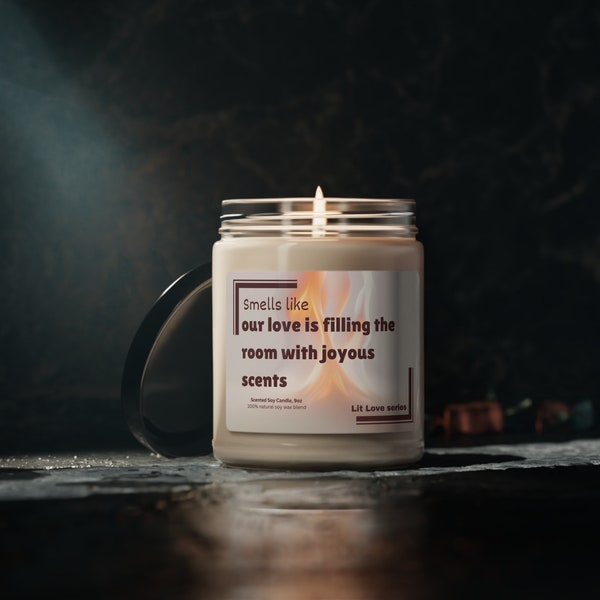 Lit Love series: Punny Phrases for Your Significant Other Candle, perfect gift for loved one, partner. anniversary gift, birthday gift