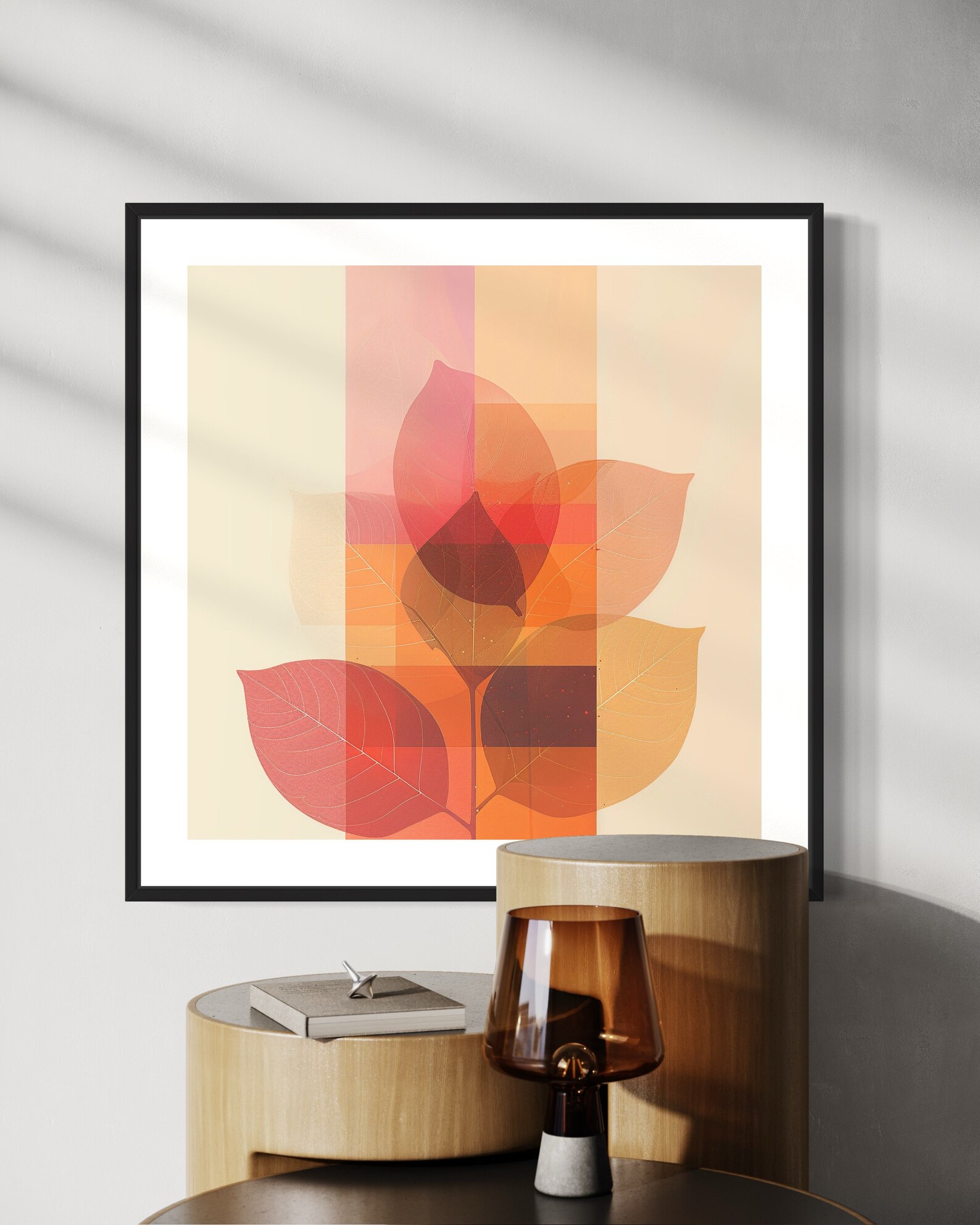 Minimal Leaves Print Large Format Wall Art Minimalist Abstract Nature ...