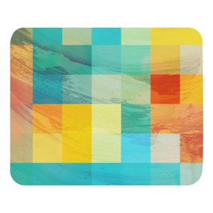 Pixel Mosaic Mouse Pad → Sunshine / Custom Mouse Pad / Personalized Aesthetic / Aesthetic Mouse Pad / Track Pad