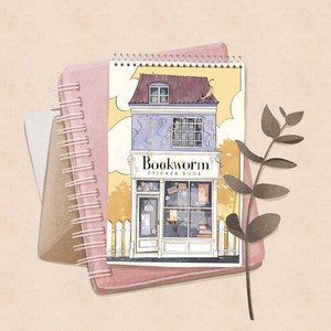 Stickerboek BOOKWORM Boeken en lezen Leeftijd stickervellen Leeslijst Cadeau boekenliefhebber Studenten Leraren Stickers Lezentracker Bestie-cadeaus