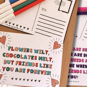 10 Valentinstag Freundschaftskarten zum Ausmalen: Sofortiger PDF-Download, perfekt für Klassenzimmer, Familie, nette Geschenke und zum Schulanfang.