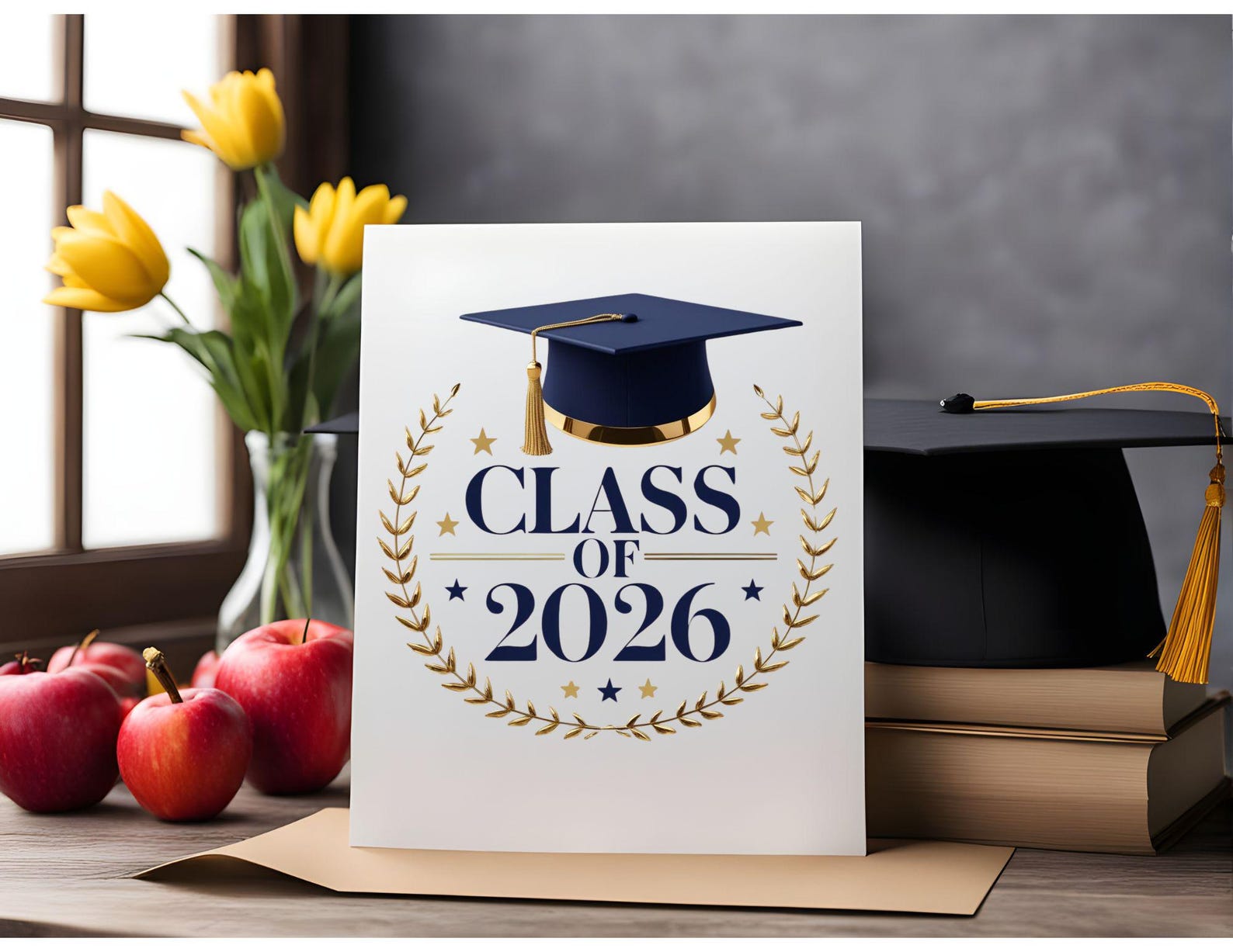 Class of 2026 Graphic - Blue Cap Graduation PNG SVG - High School ...