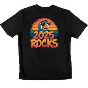 Graphique PNG de roches de 2025 | Nouvel An 2025 PNG | Perroquet des roches 2025 | Nouvel An PNG | Graphique 2025 | Conception coucher de soleil 2025