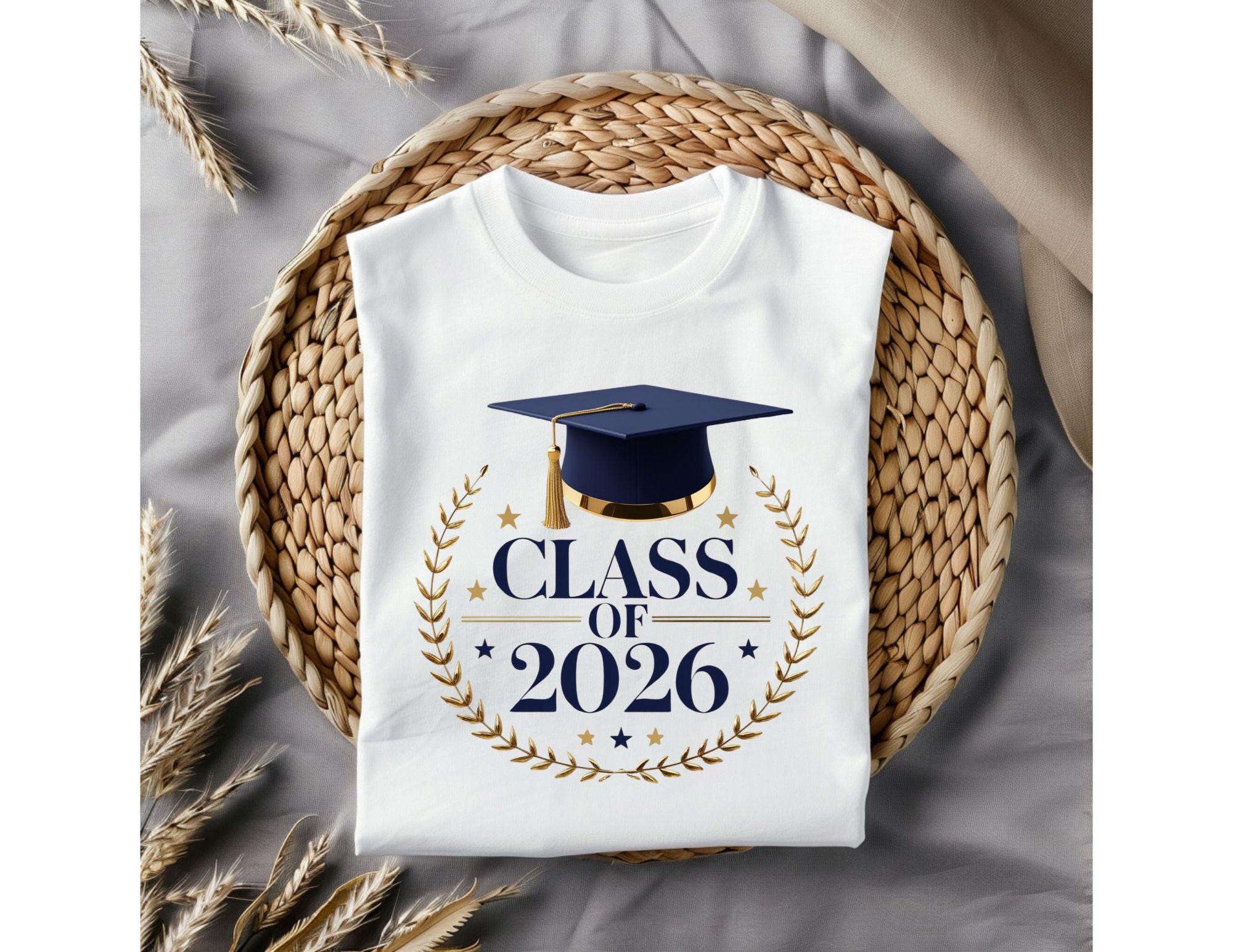 Class of 2026 Graphic - Blue Cap Graduation PNG SVG - High School ...
