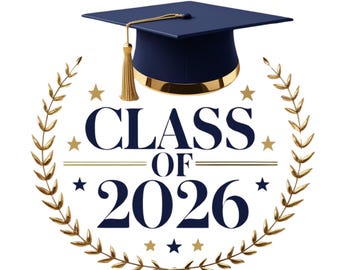 Class of 2026 Graphic - Green Cap Graduation PNG SVG - High School ...