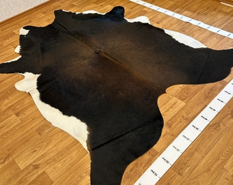 Brown Black White Cowhide Brazilian Sao Paulo Cowhide Rugs Real Leather Large Size Leathers Double Color XL 7'2 x 8'2