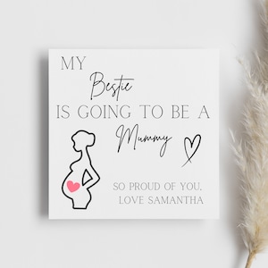 Carte personnalisée Ma meilleure amie va avoir un bébé, carte Ma fille est enceinte, cadeau pour bébé, carte de bébé meilleur ami, cadeau pour une bonne nouvelle
