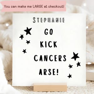 Carte personnalisée Go Kick Cancers Ass, chimio terminée, vous avez cette carte, cadeau guerrier, battez cette carte, carte cancer, c'est chiant, cadeau d'amour
